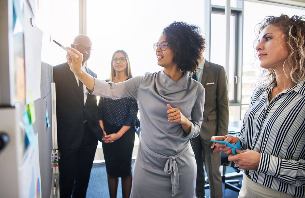 Female Boss Leading a Meeting