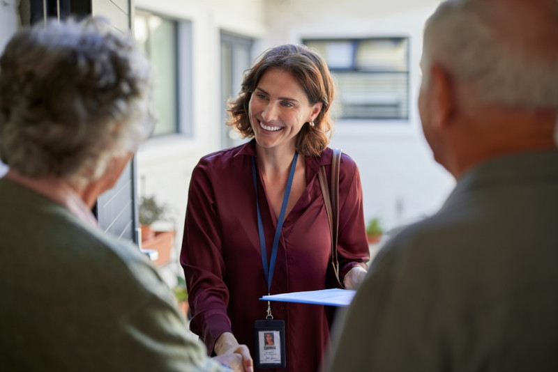 A social worker in a hospital setting